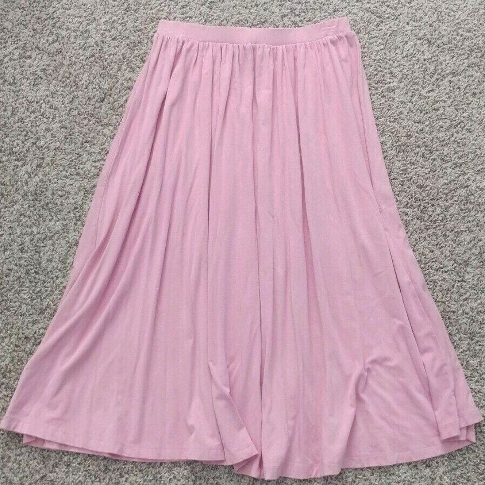 Asos Midi Skirt Pink A-line Full Circle Size 6